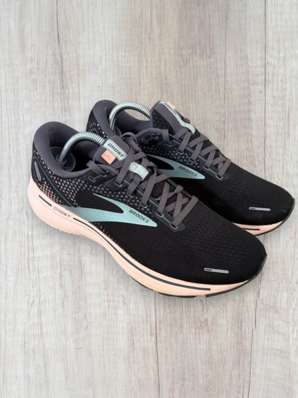 Brooks Ghost 14 Women's Running Shoes Black Pearl Peach Size 11 B